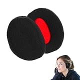 AEKZOX 1 Paio di Paraorecchie, Scaldorecchie Invernali Senza Fascia con Rivestimento Morbido (Nero)