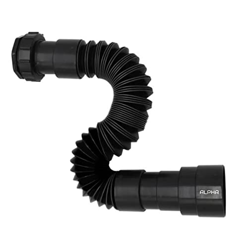 Sifão Sanfonado Extensivo Universal Preto - Pia Cuba Tanque cor:preto