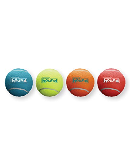 Outward Hound Squeaker Ballz Squeaky Tennis Ball Dog Toys, XS, 4 Pack