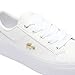 Lacoste Women's Ziane Platform Sneaker, White/Gold, 5