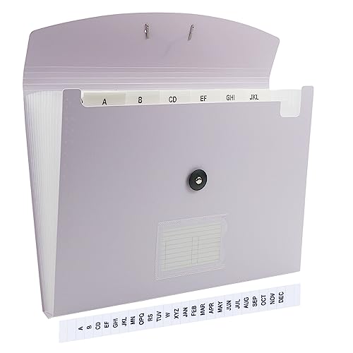 Jimeiqi Expanding File Folder, 13 Pocket Accordian Filing Folder With Pockets With Elastic Buckles Closure, Efficient File Organization, Perfect For Home School Office (Purple) #TOP7