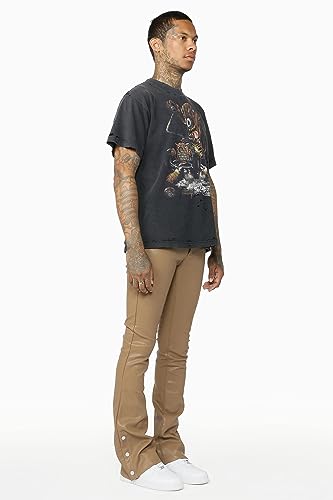 Men's Ennis PU Stacked Flare Jean4