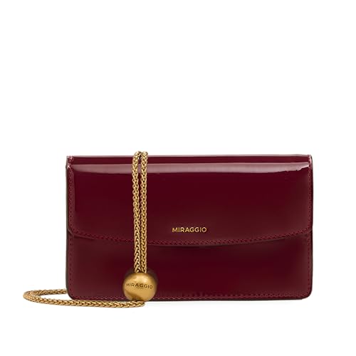 Image of Miraggio Tilly Clutch With Golden Chain Strap | Shoulder Clutch Bag For Women | Soft-Shine Clutches | Gift Items For Women