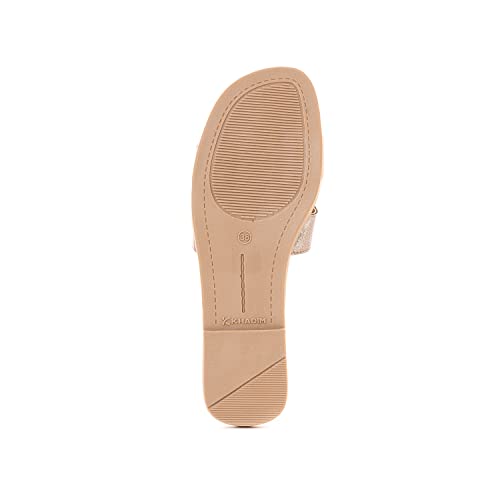 Image of Cleo Grey Mule Flat Sandal for Women
