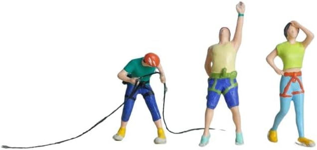 Outdoor Rock Climbing 3pcs, 1:64 Scale, Rock Climbing,Miniature People, Miniature Models, Suitable for DIY Landscapes, Creative Scenes, Matching and Macro Photography