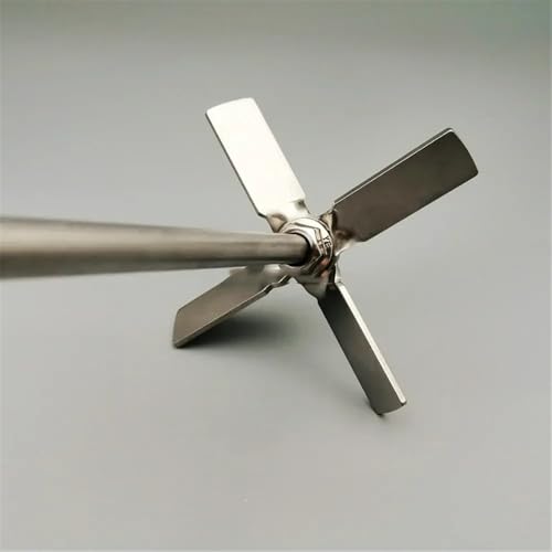 Verrerie et matériel de laboratoire Hélice à quatre pales en acier inoxydable 304 avec tige, diamètre de 40 à 100 mm, for laboratoire(100mm blade with rod) – vue 3