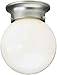 Forte Lighting 6004-01-55 Flush Mount with Opal Glass Shades, Brushed Nickel
