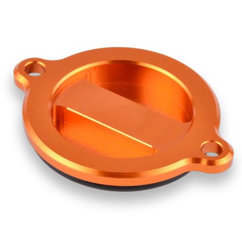 Tapa de Cobertura del Filtro de Aceite de palanquilla Compatible con EXC 450 500 SXF 690 990 1050 1190 1290 SMC Adventure RC 125 200 390 Modelos(Orange)