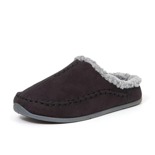 Deer Stags boys Slipper, Black, 12 Little Kid US