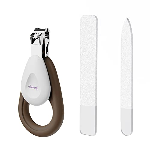 Nagelknipser Feilen-Set, professionelle Maniküre-Werkzeugtasche, ultra scharf, robust für Fingernägel und Fußnägel (bronze) Cover