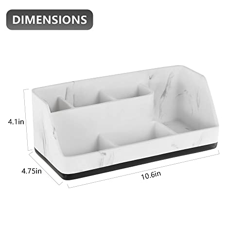 Toothbrush Holders Bathrooms, Bathroom Organizer Countertop 6 Slots Electric Tooth Brush Toothpaste Holder Bathroom Counter Stand Sink Organizer For Bathroom/Vanity/Offices,White Marble Look #TOP6
