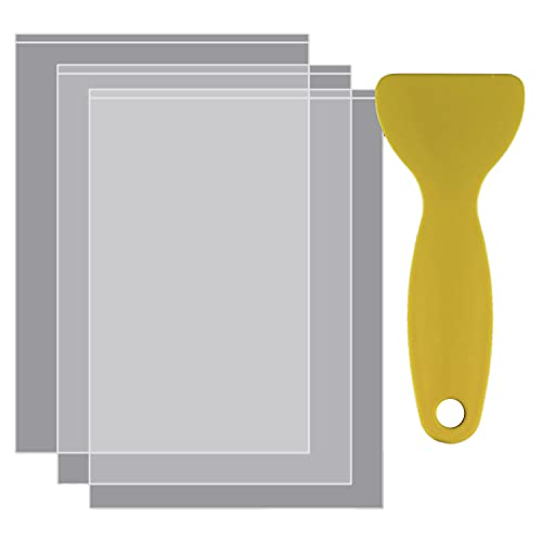 Oikabio 3Pcs FEP Release Film 200X140X0.15 mm for UV 3D Printers, LCD SLA Resin, with 1Pc Replacement Plastic Spatula