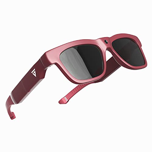 GoVision Royale Ultra High Definition Video Camera Sunglasses |8MP Camcorder | Wide Angle View, Unisex Design, Stylish,Lightweight Frame Red