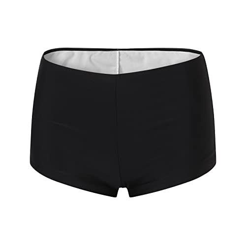 Women Halter Tankini Bathing Suits Sexy V Neck Ruched Tankini Top Scalloped Hipster Backless Bathing Suit(C-Black,Small) #TOP1