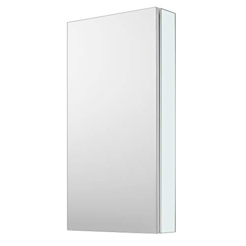Sunrosa Aluminum Bathroom Medicine Cabinet With Mirror Door, 18"×27.5" Bathroom Mirror Cabinet,Wall-Mountable And Recessed-In Mirror Cabinet, 1 Door Medicine Cabinet Organizer #TOP1