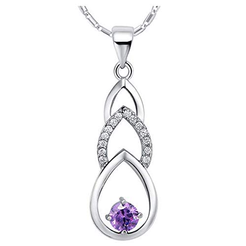 Collier pendentif goutte d'eau à trois couches en argent 925 sterling pour femme