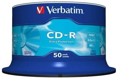 43551 CD-R 700MB 80 Minute 52x Recordable Blank Disc (Pack of 50 Pack Spindle)