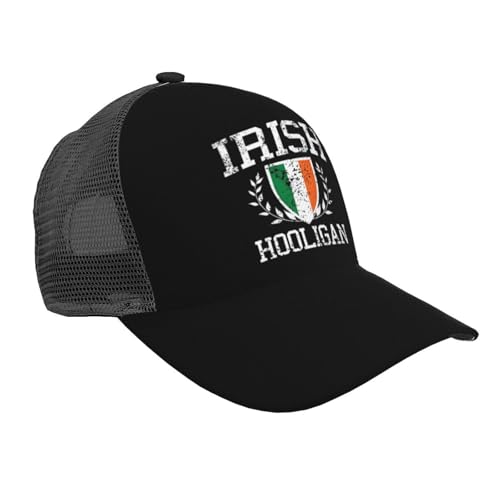 Irish Hooligan Mesh Baseball Cap - Classic Adjustable Peak Cap, Trucker Hat for Men & Women