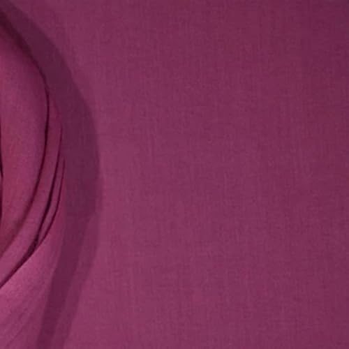 Image of 100% Pure Cotton Mulmul Fabric Material | Reusable Ultra Fine Mulmul Fabric | Lightweight Soft Smooth Piece Linning, Stole, Dupatta, Cushion Pillow Cover (Fuchsia Rose, 1 Meter)