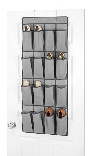 Whitmor 16 Pocket OTD Shoe Organizer Gray