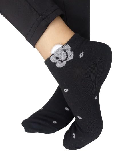 sting bee Socks for Women & Girls, Ankle Length Low Cut Invisible No Show, Multi color, Free Size, Pack of 4-picture-10