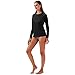 NAVISKIN Women's UPF 50+ Sun Protection Long Sleeve Shirts Rash Guard Shirts Quick Dry Lightweight Hiking Shirts Black Size L