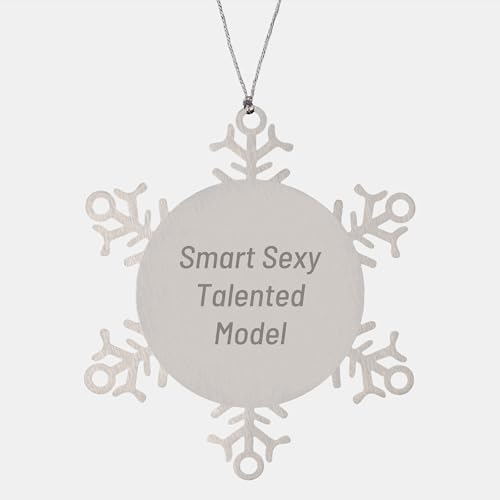 Smart Sexy Talented Model Christmas Snowflake Ornament Shatterproof Gifts for Model Fans by Model Bae image 4