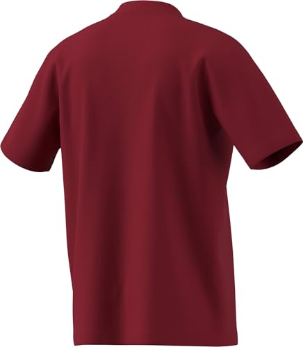 adidas Men's Essentials LINEAR Single Jersey Tee, Active Maroon/White, S – Ansicht 3