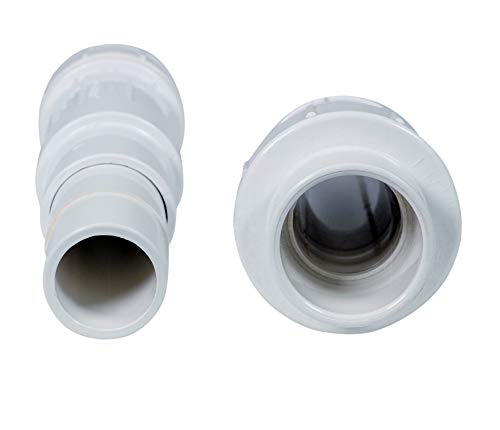 Image of Midline Valve 567SD400 Heavy Duty PVC Repair Coupling; Expandable Pipe Fitting; 4 in.; White Plastic