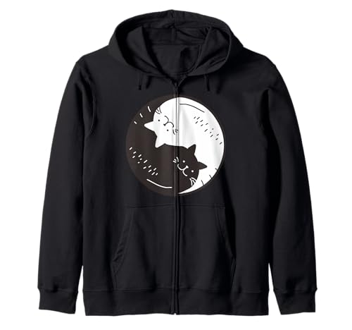 Gatos Yin y Yang Funny Cat Lover Dicho Sudadera con Capucha