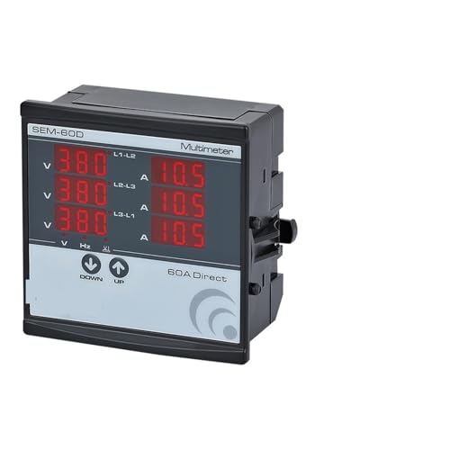 Multimètre numérique SEM-60D 1-63A pour mesure de courant alternatif triphasé et monophasé
