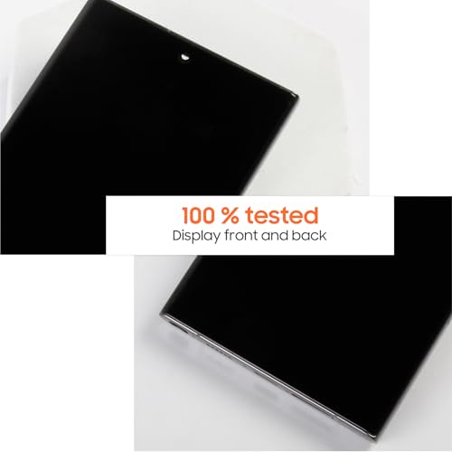 OLED Screen for Samsung Galaxy S23 Ultra Screen Replacement for S23 Ultra LCD Screen SM-S918B Touch Display Digitizer Assembly Repair Parts with Frame(with Fingerprint Function)(Only Fit US Version