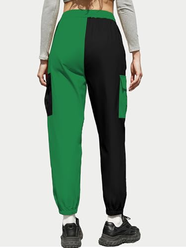 Image of Cromoncent Girls&Womens Cargo Pants Elastic Waist Lightweight Outdoor Jogger Pants, 6 Years - XX-Large