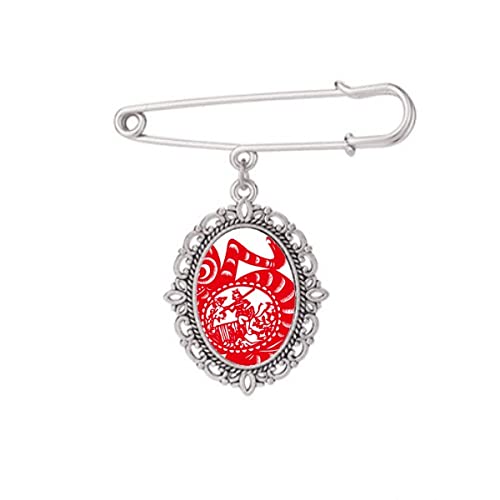 Broche singe du zodiaque chinois papercut pour personnaliser un vêtement uni M
