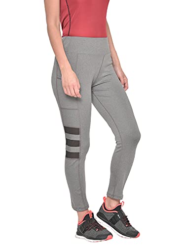 Image of CHKOKKO Women's High Rise Regular Fit Polyester Blend Sports Leggings (JSSTIGHT)