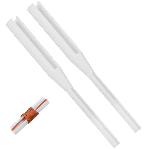 KFHENSOMR Rosary Cord Knotting Tool Dual-Head Twine Knotting Tool Rosary Making Supplies Cord Tying Kit Knot Tying Tools for Beads for Beads Making White ABS (2-Pack)