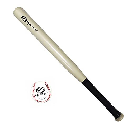 Optimum 28” Ailanthus Wooden Baseball Bat & Baseballs Ball. Ideal...