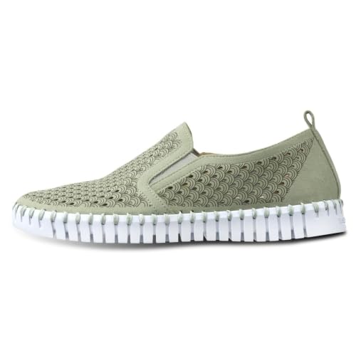 Image of Ilse Jacobsen HORNBAEK Women's Tulip Slip-On Flat | Elastic Side Panels | Lightweight Flexible Comfort.