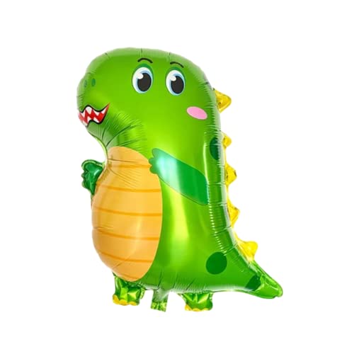 Image of Party Decorz Dinosaur Foil Balloon Set Of 5pcs (1pcs Tree Balloon + 1pcs Leaf Balloon +2pcs Round Happy Birthday Balloon + 1pcs Dinosaur Balloon) For Kids Dinosaur Theme Birthday Party Decoration