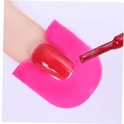 26 Stuk/Set Zacht Plastic Nail Polish Protector Spill-Proof Stickers Manicure Tool Anti Overflow Stick U Type Olie Spill… - Afbeelding 5