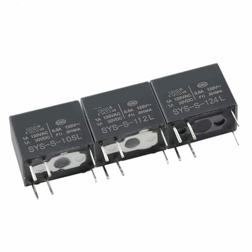Relais SYS-S 6 broches mini pour circuits imprimés 5V 12V 24V