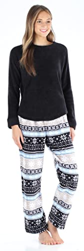 Image of PajamaMania Women's Fleece Long Sleeve Pajama PJ Set