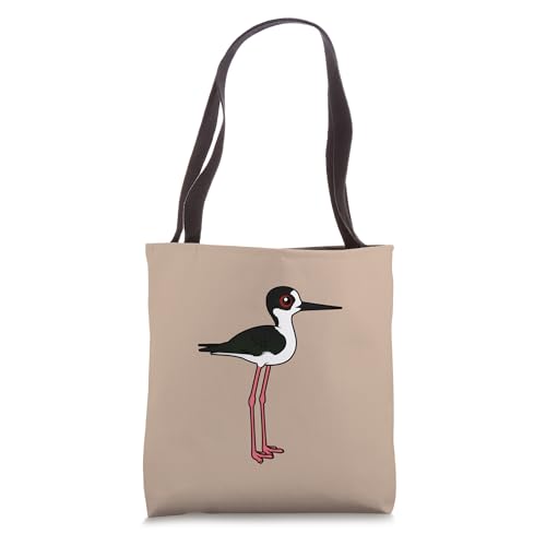 Cute Cartoon Black-winged Stilt Birdorable Leggy Bird Tote Bag