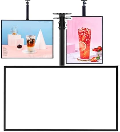 0.83'' Ultrathin LED Light Box - Backlit Menu Board with Teles Bracket, Horizontal & Vertical Mounting Options for Bars, Theaters, Retail Displays - 50x80cm