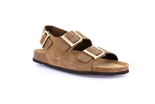 Grunland SB1186, sandalias confort de ante con suela anatómica de corcho