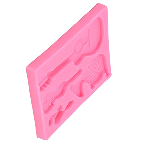 Molde para pasteles en forma de guitarra de silicona miniatura 2