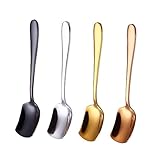 UKCOCO 4Stücke Dessertlöffel Hochwertige Kaffeelöffel und Rührlöffel für Bar und Party Ergonomischer Griff Design Spülmaschinengeeignet