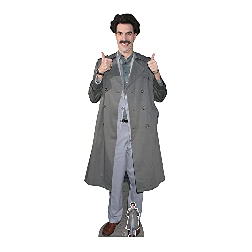 Star Cutouts Ltd CS839 Sacha Baron Cohen Borat Lifesize Cardboard Cutout Free Mini Perfect for Birthdays, Gifts, Parties & Fans, Multicolour