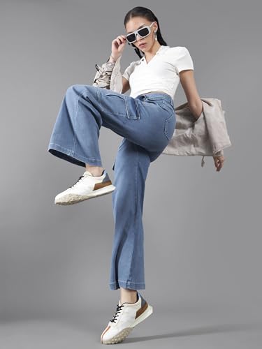 Image of Dolce Crudo High Rise Wide Leg Jeans for Women