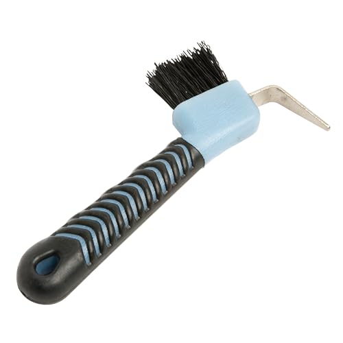 ROMA Deluxe Soft Grip Hoof Pick, Light Blue/Black